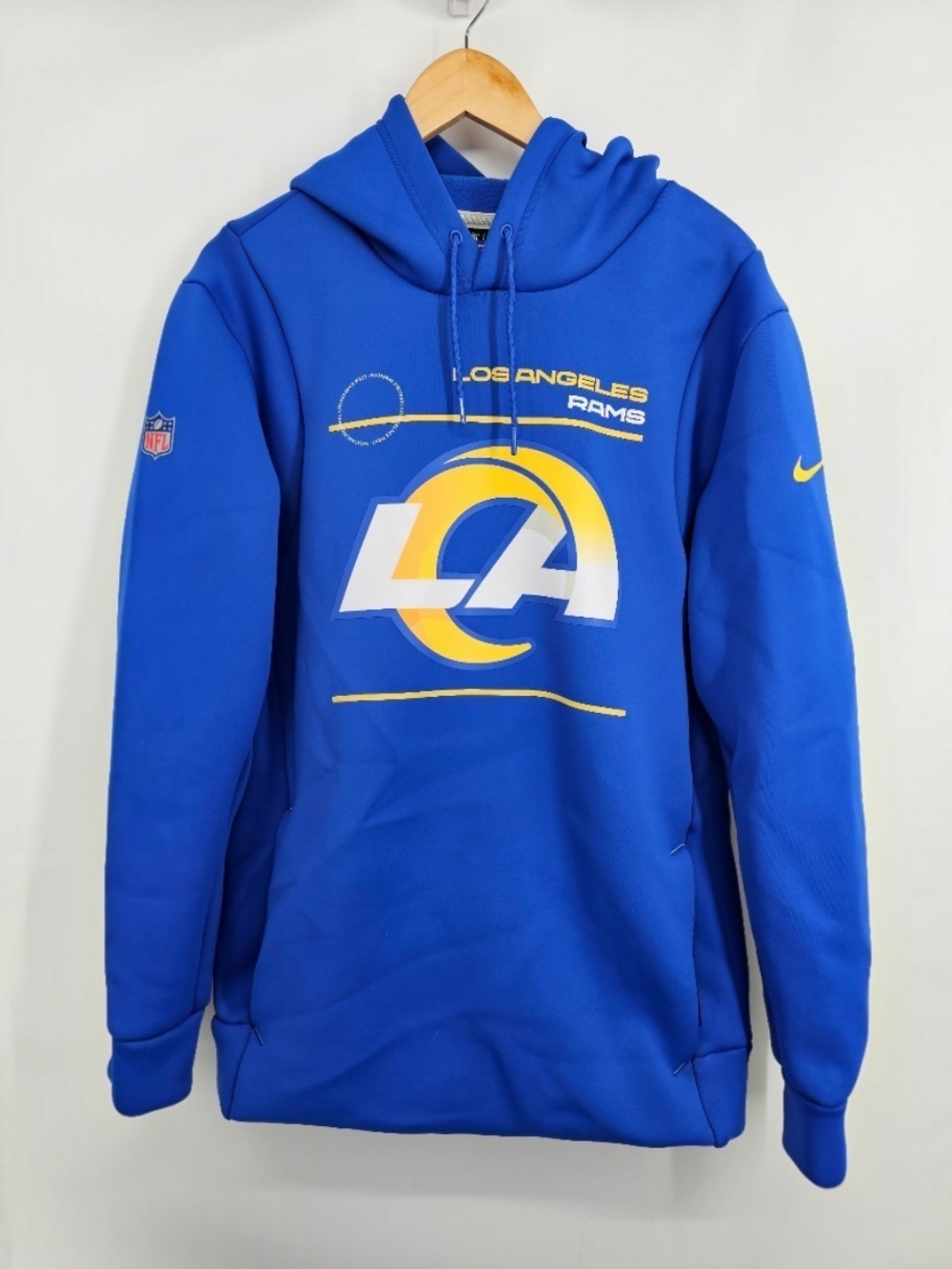Nike Los Angeles Rams NFL On Field Hoodie Blue Men's Medium